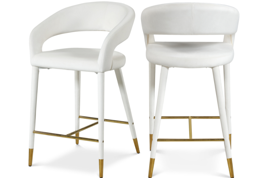 Destiny Velvet Stool SKU: 540Cognac-C