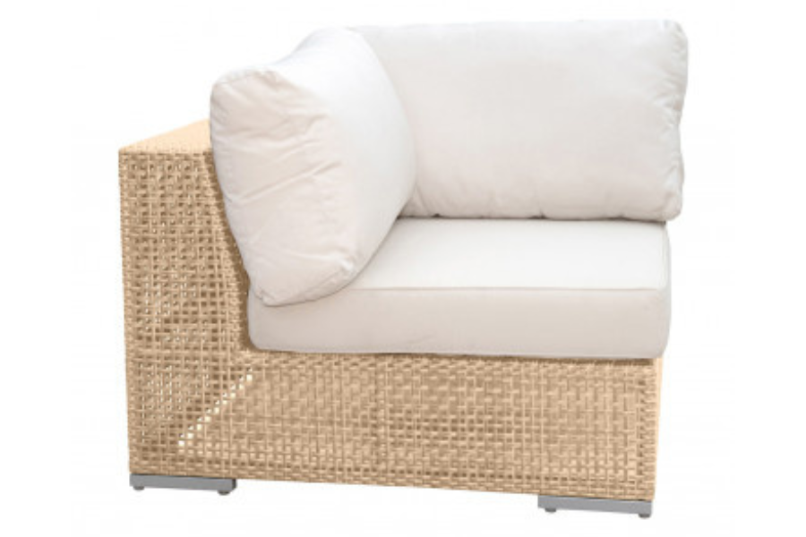Austin Corner Chair w/off-white cushion