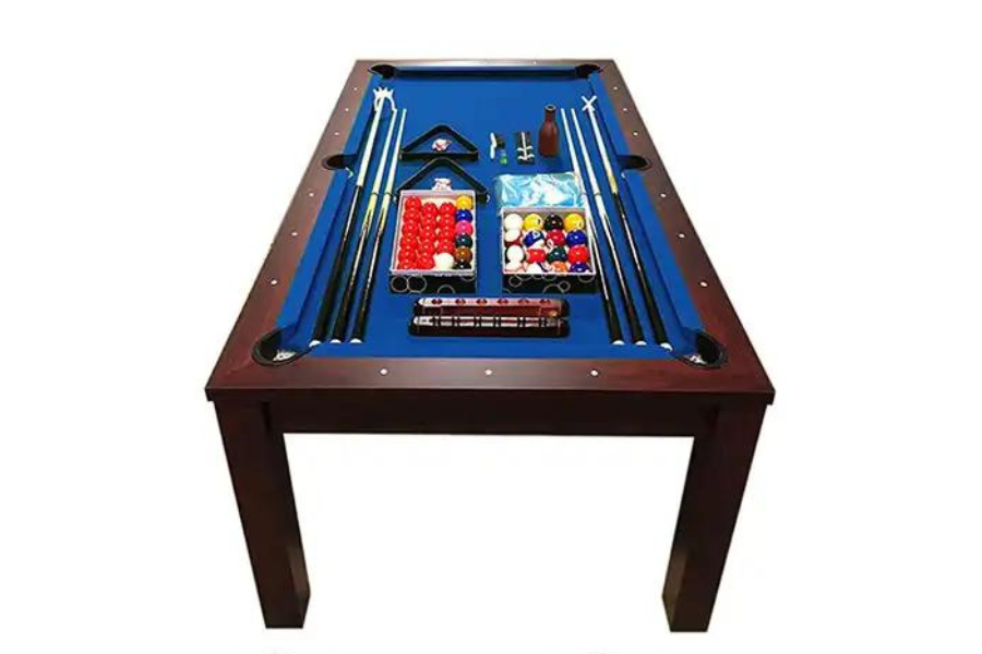 practical Classical 2in 1 Solid wood frame pool table dining table and chair combo for sale china