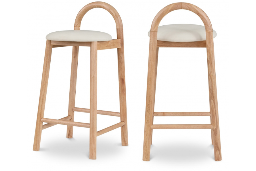 Calvin Faux Leather Counter Stool SKU: 475Cream-C