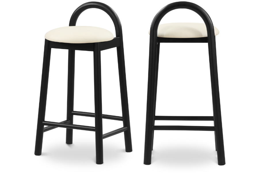 Calvin Faux Leather Counter Stool SKU: 476Cream-C