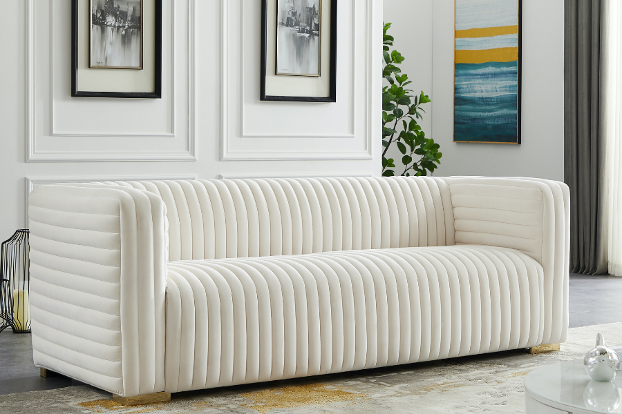 Ravish Velvet Sofa SKU: 640Pink-S
