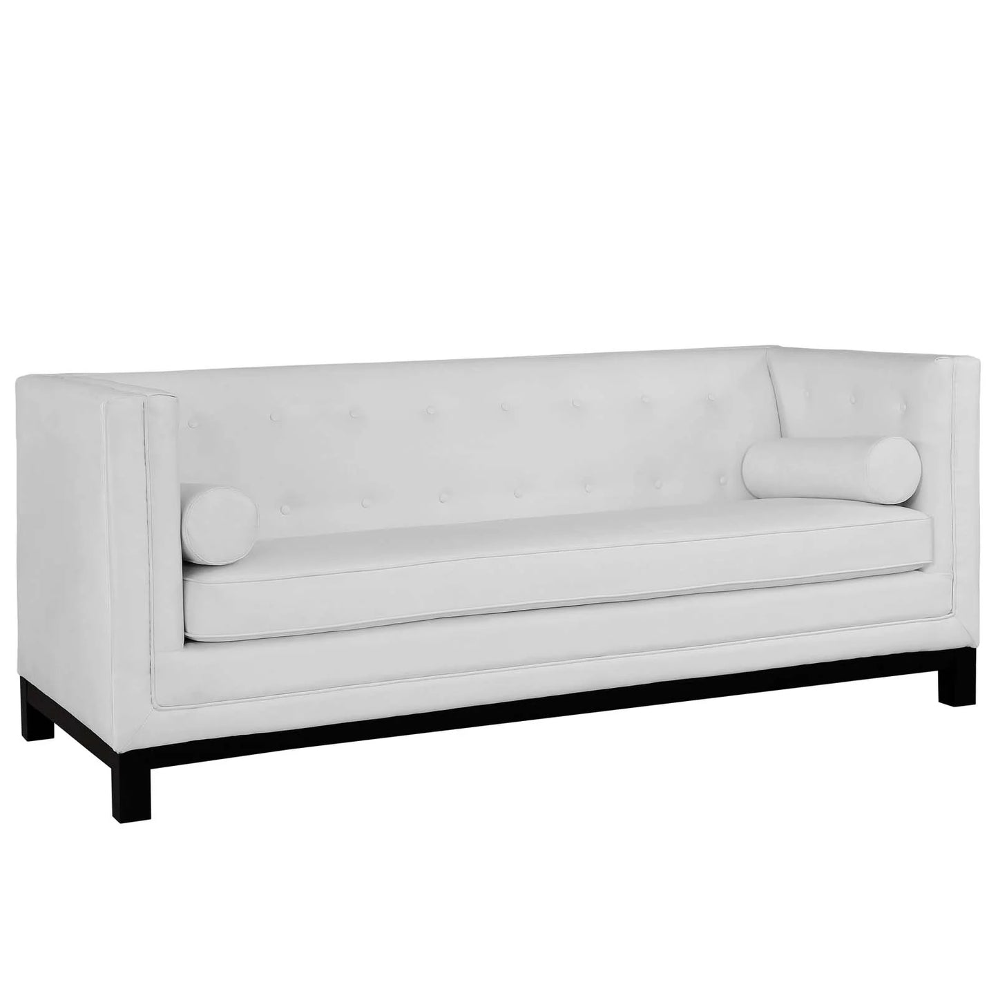 Imperial Bonded Leather Sofa in White FREE SHIPPING.