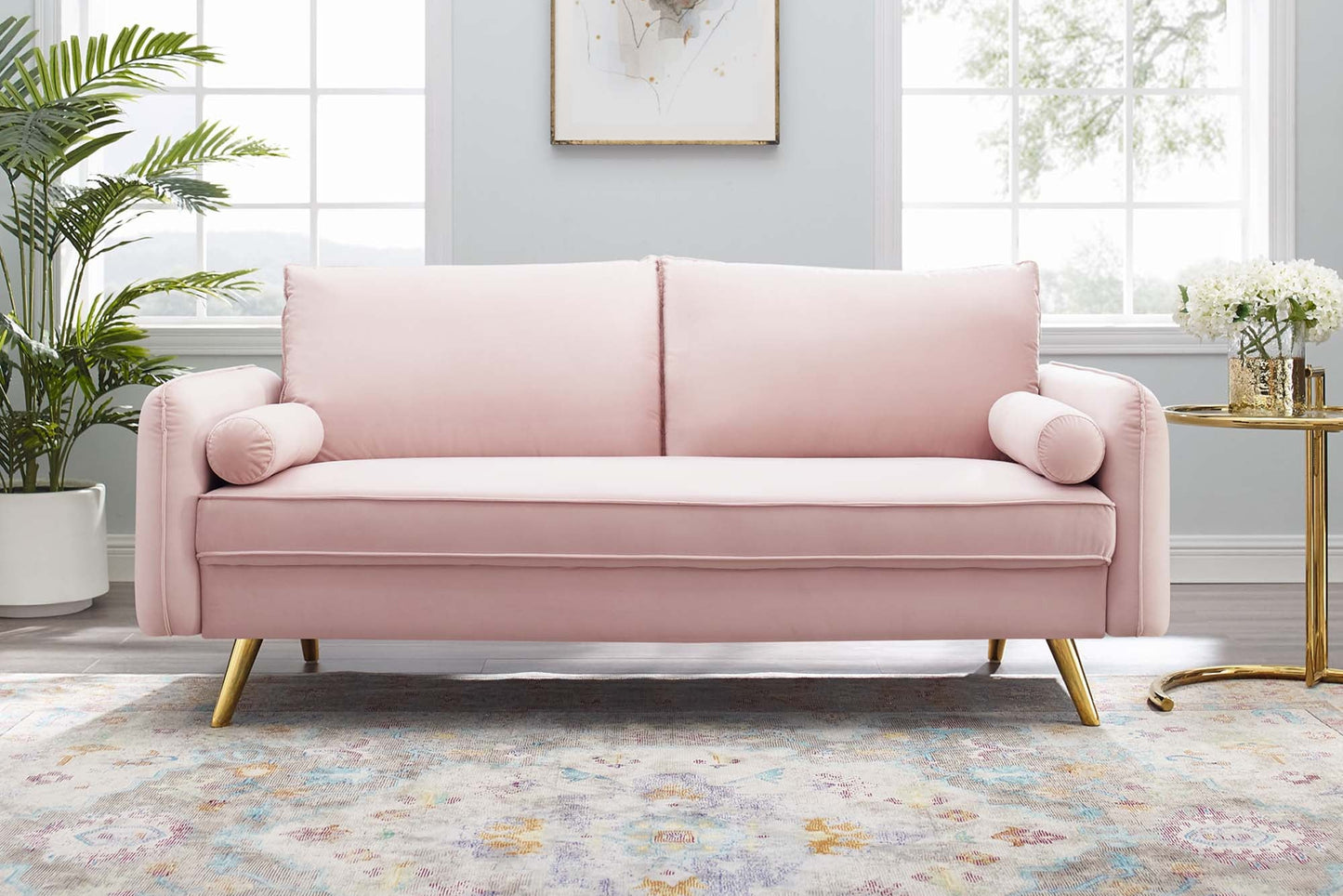 Revive Performance Velvet Sofa FREE SHIPPING.