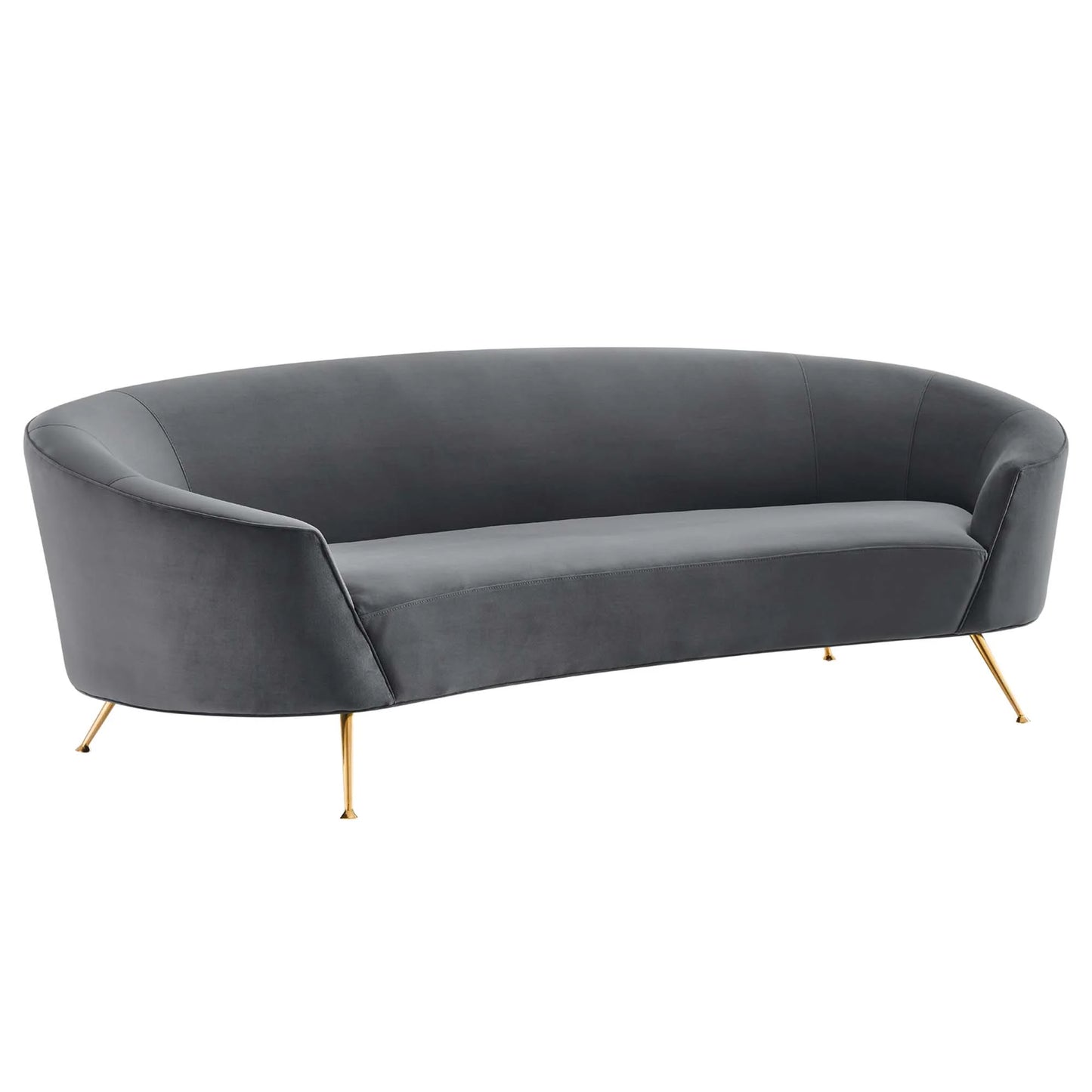 Marchesa Upholstered Performance Velvet Sofa in Gray FREE SHIPPING.