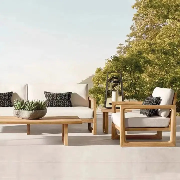 Modern Corner Patio Leisure Balcony Sectional  model 1818 Villa Courtyard Outdoor Furniture Garden Rattan Sofas Set