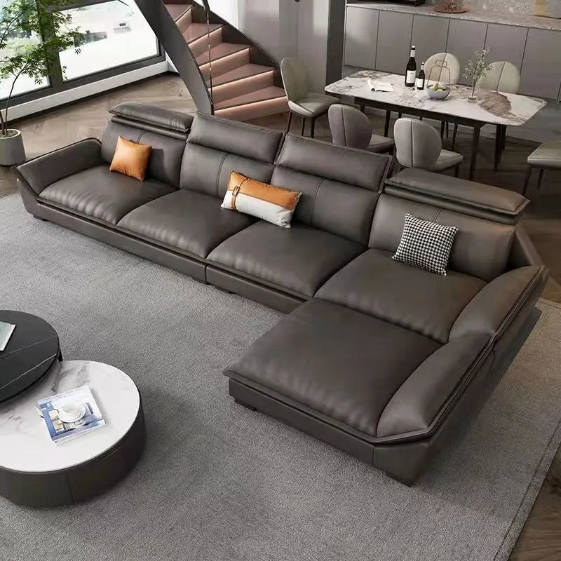 L Shape Sofa Sofa Combination Design Tech Cloth New 1 Piece Set Luxury Modern Living Room Sofa Furniture Leather 275*85*80cm *