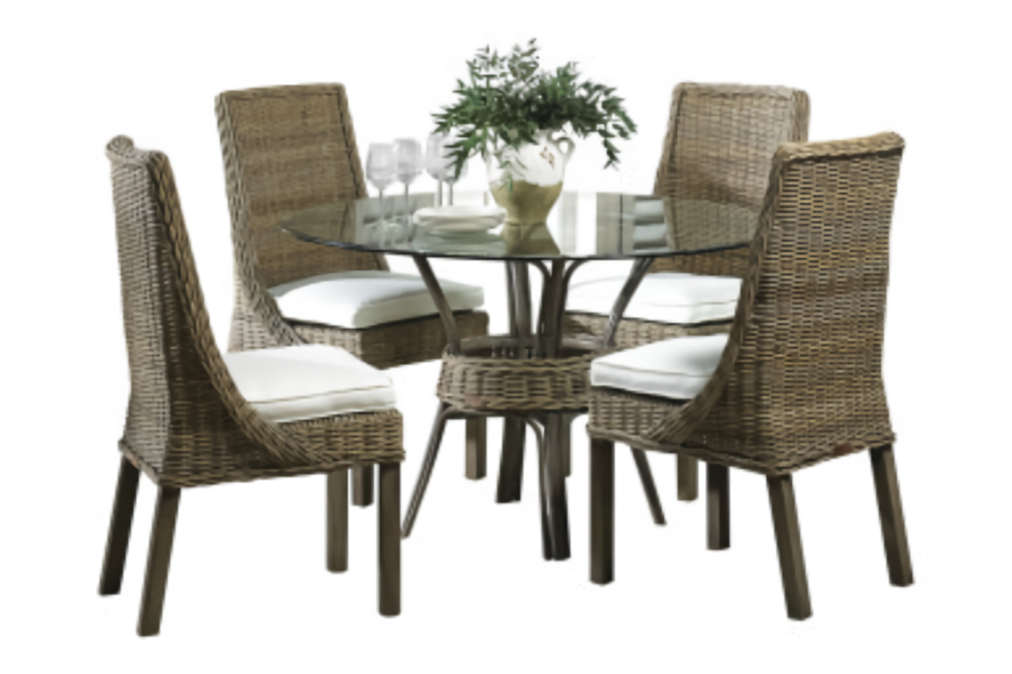 Exuma 6 PC Dining Set w/beige cushions