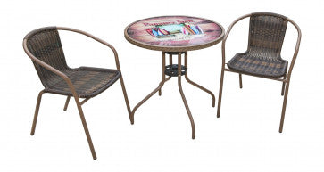 Panama Jack Café 3 Pc Chairman of The Boards Bistro Set
