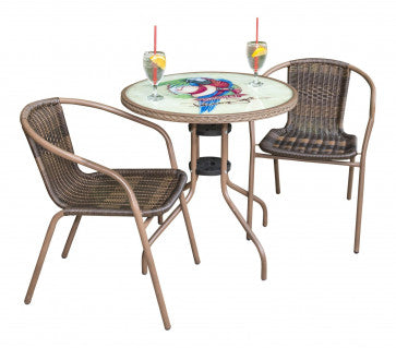 Panama Jack Café 3 Pc Parrot Bistro Set