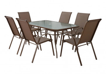 Panama Jack Café 7 PC High back Sling Dining Set