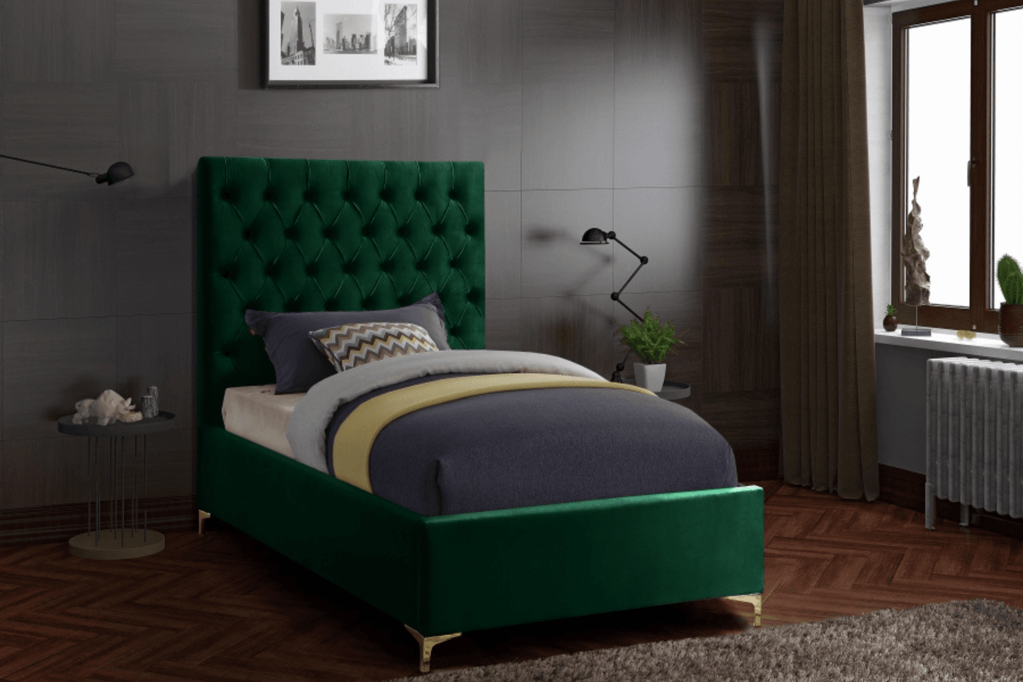 Cruz Velvet Bed SKU: Cruz - Venini Furniture