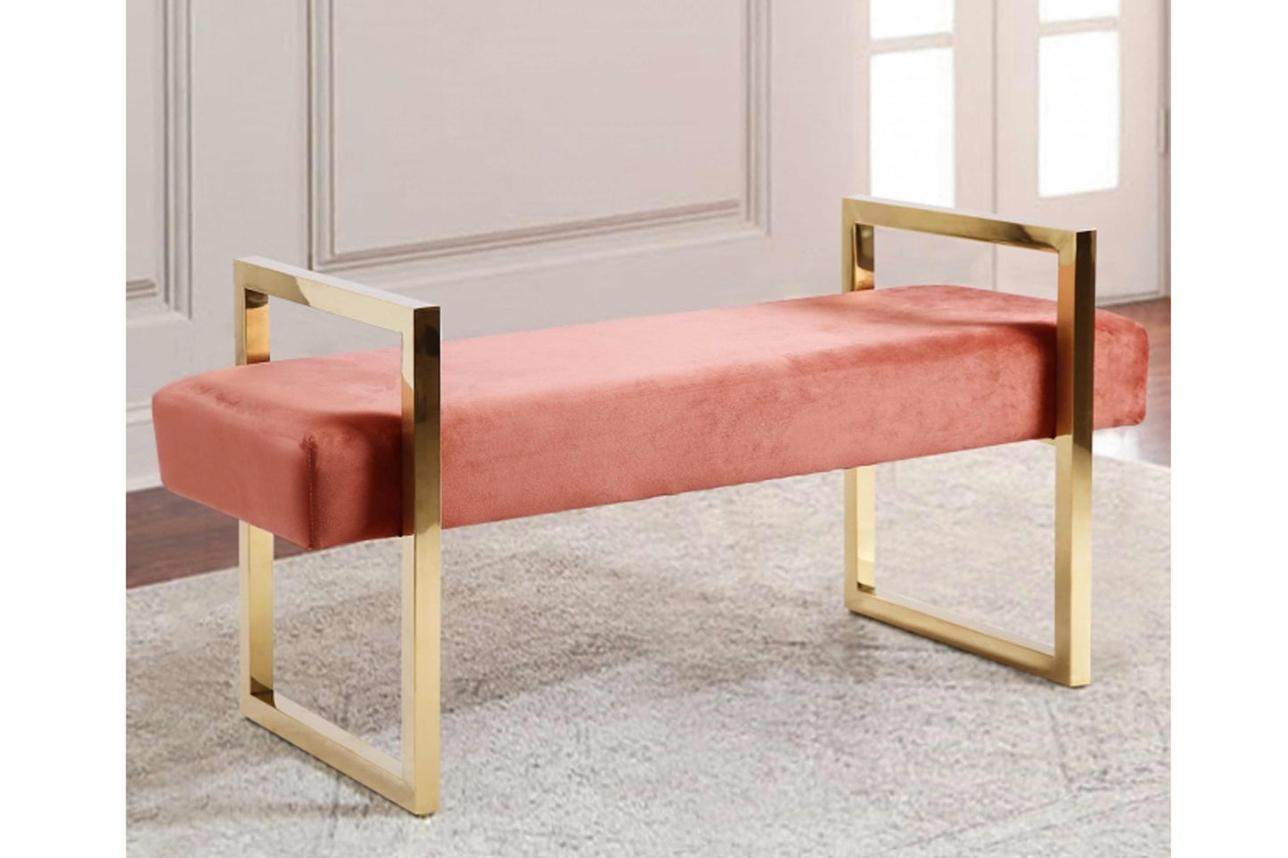 Olivia Velvet Bench SKU: 111 - Venini Furniture 