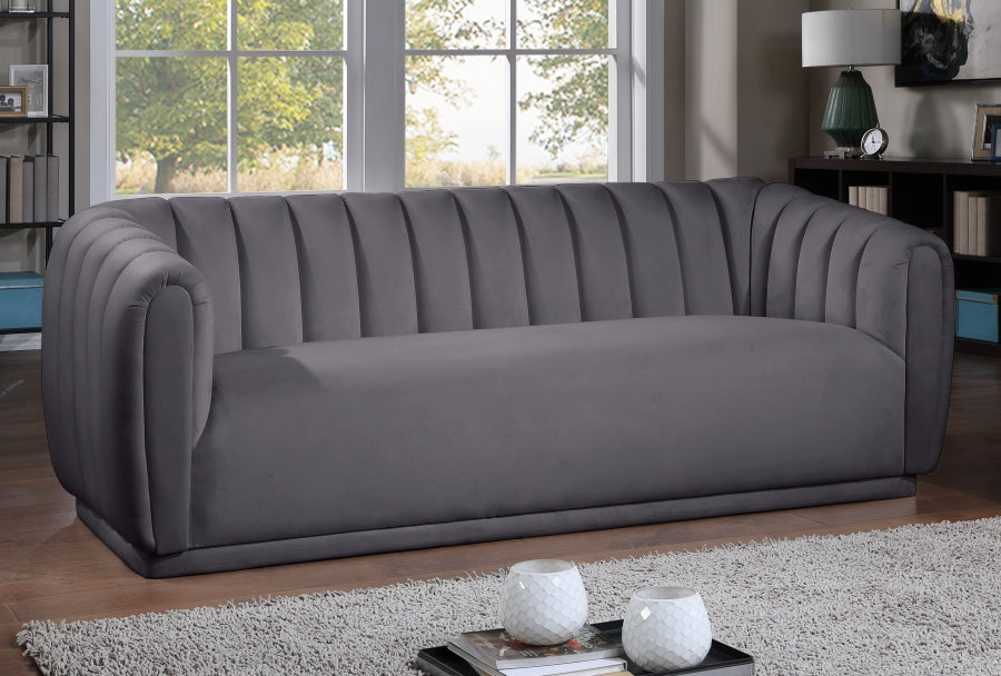 Dixie Velvet Sofa SKU: 674Cream-S
