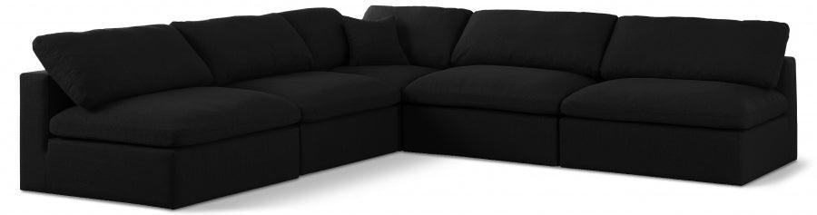 Serene Linen Deluxe Cloud Modular Down Filled Overstuffed Sectional Model 601-Sec5B - Venini Furniture