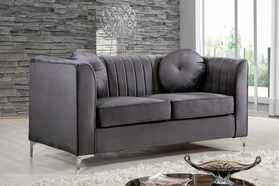 Isabelle Velvet Loveseat SKU: 612-L