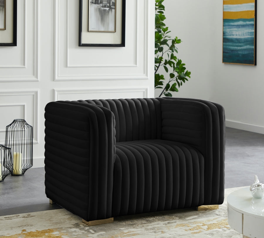 Ravish Velvet Chair SKU: 640Grey-C