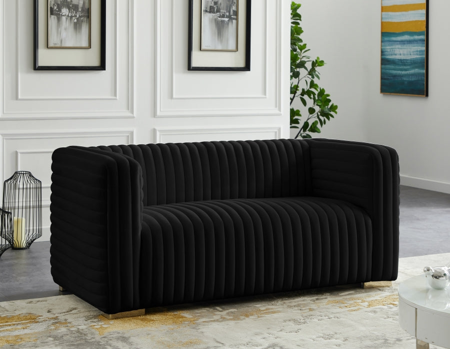 Ravish Velvet Loveseat SKU: 640Cream-L