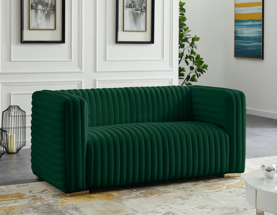 Ravish Velvet Loveseat SKU: 640Cream-L