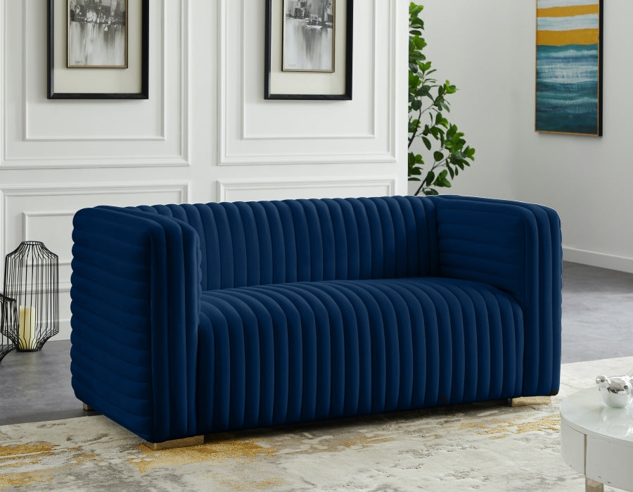 Ravish Velvet Loveseat SKU: 640Cream-L