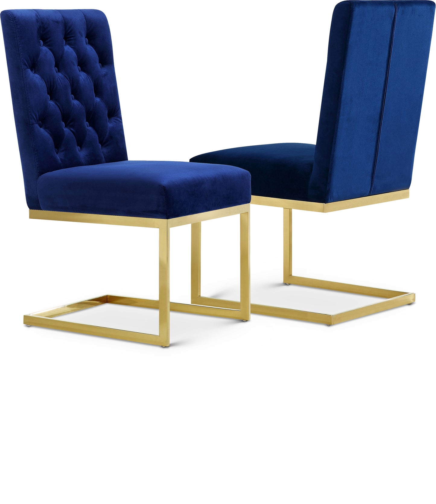 Cameron Velvet Dining Chair SKU: 712Navy-C