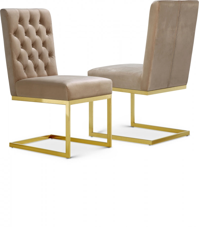Cameron Velvet Dining Chair SKU: 712Navy-C