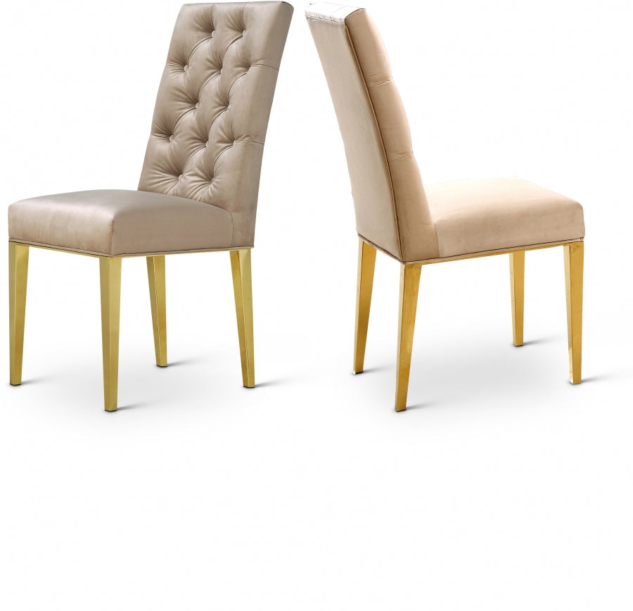 Capri Velvet Dining Chair SKU: 716Black-C