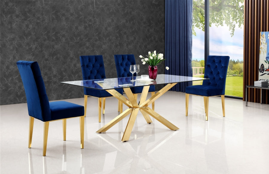 Capri Velvet Dining Chair SKU: 716Black-C