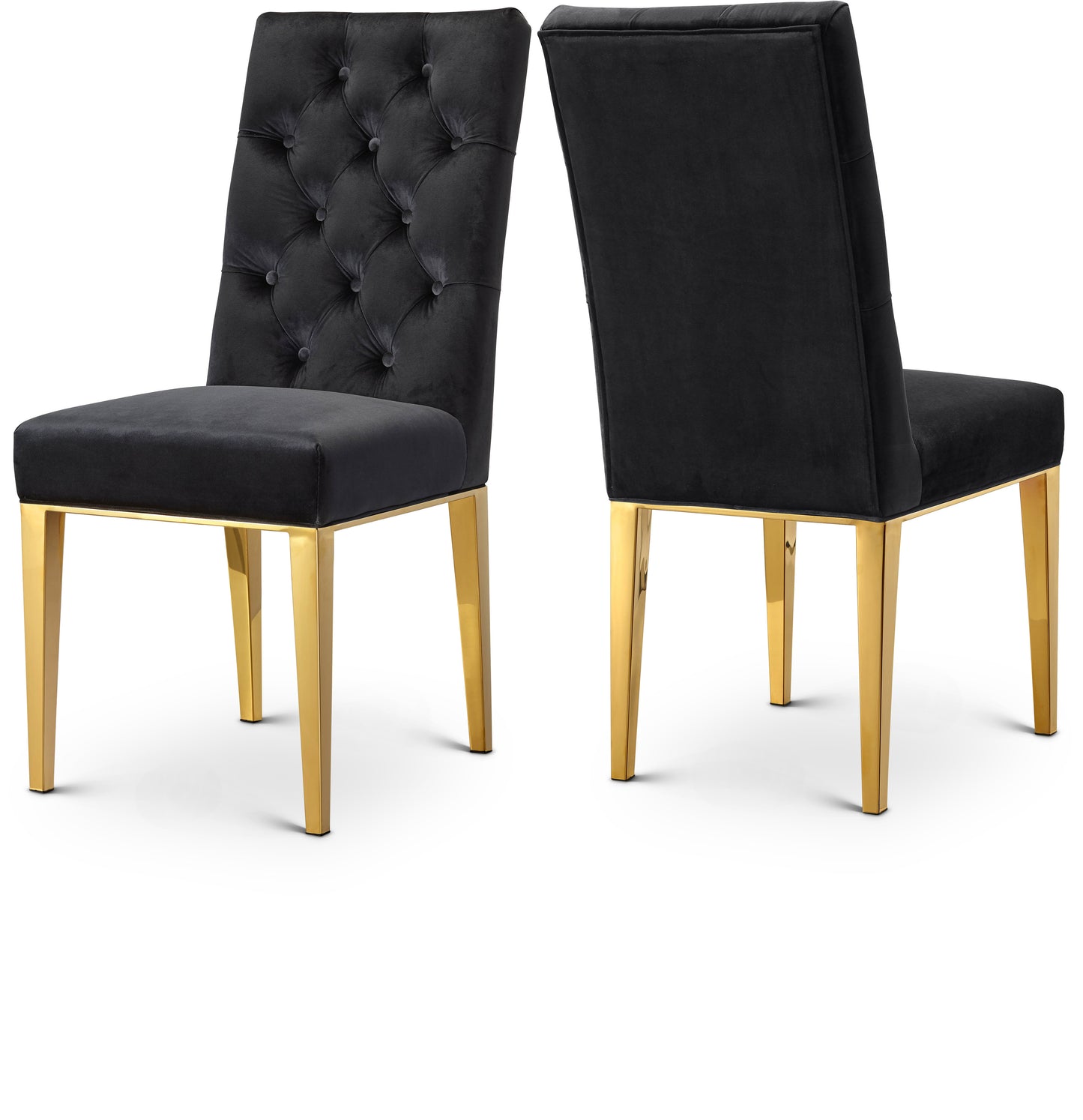 Capri Velvet Dining Chair SKU: 716Black-C