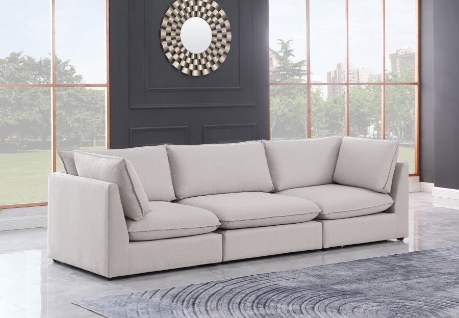 Mackenzie Linen Textured 120" Modular Sofa Model: 688-S120B