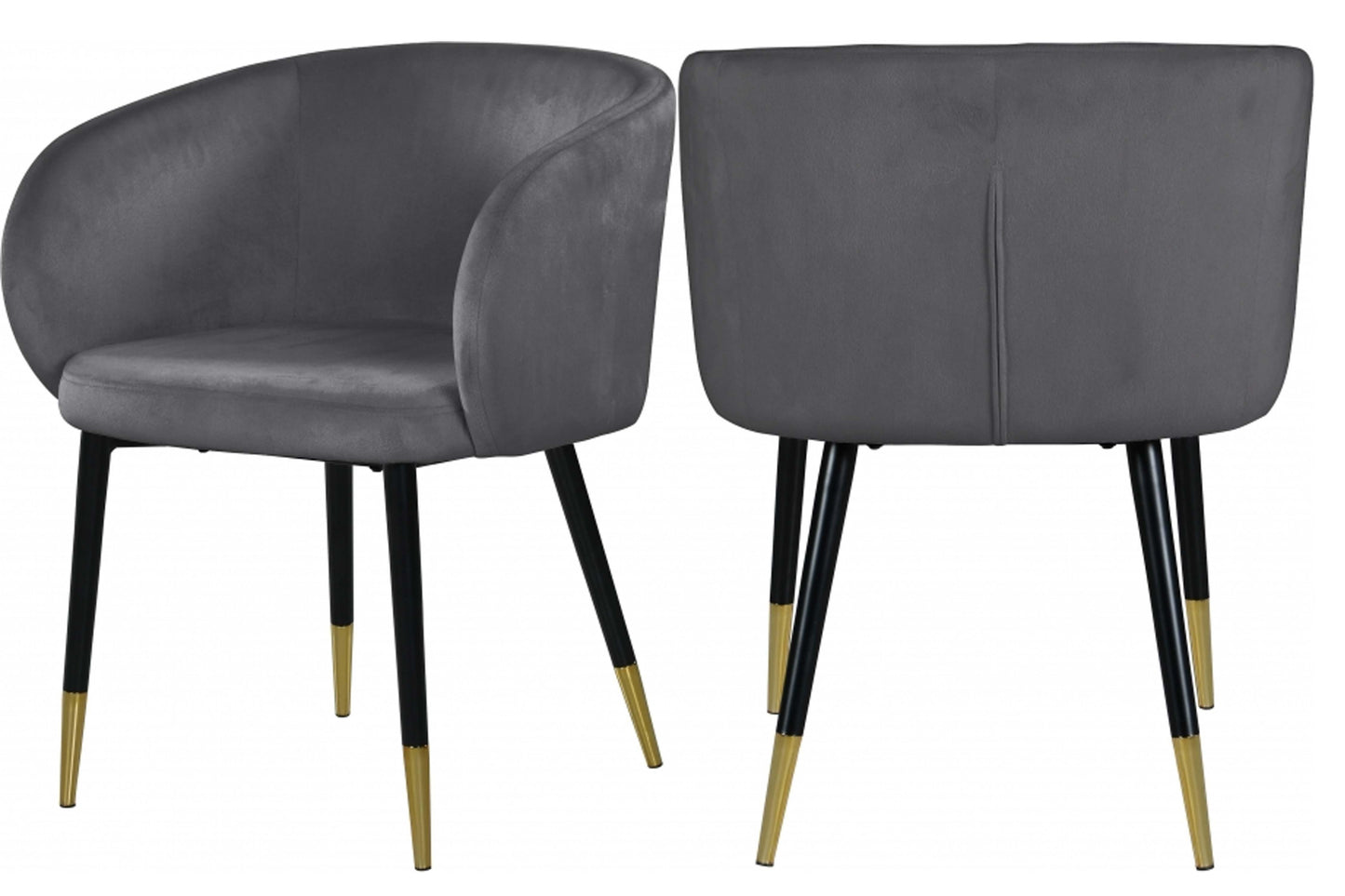Louise Velvet Dining Chair SKU: 733-C - Venini Furniture