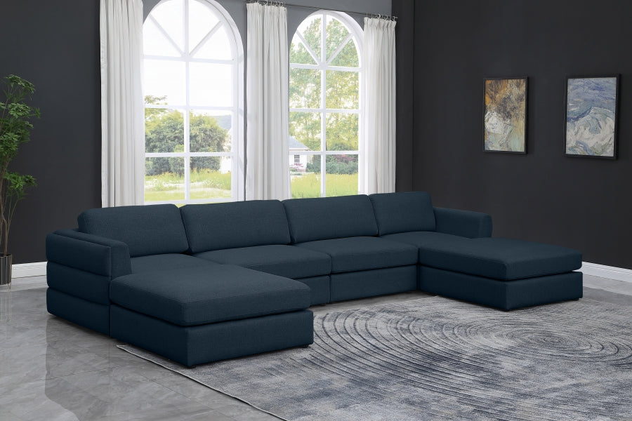 Beckham Linen Textured Modular Sectional SKU: 681Beige-Sec6C