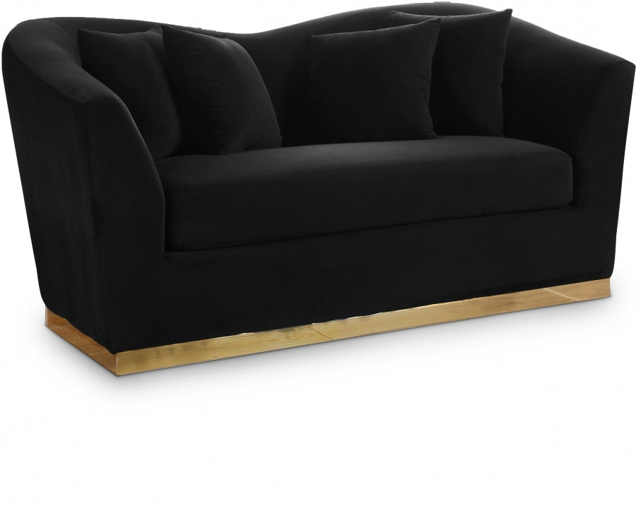 Arabella Velvet Loveseat SKU: 617Navy-L