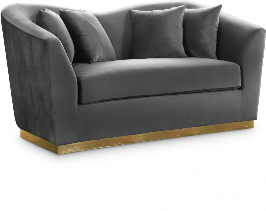 Arabella Velvet Loveseat SKU: 617Navy-L