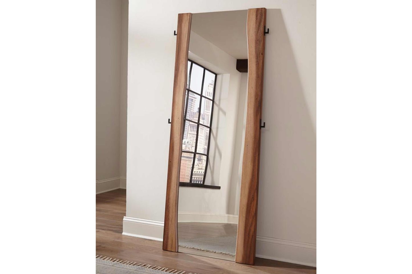 Winslow Standing Mirror Smokey Walnut and Coffee Bean SKU: 223256 - Venini Furniture