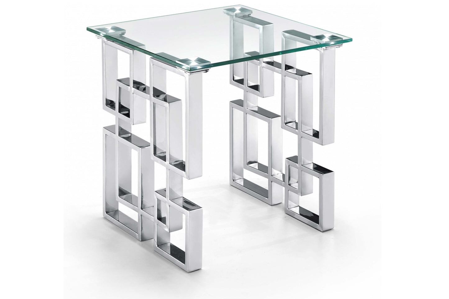 Alexis Chrome End Table SKU: 231-E - Venini Furniture