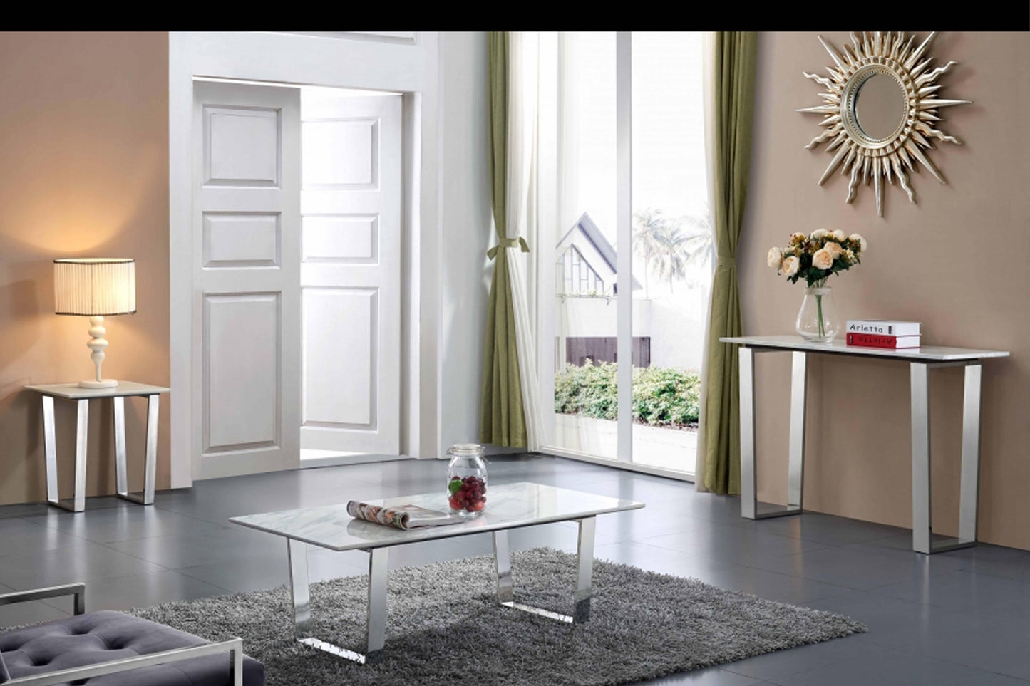 Carlton Chrome End Table SKU: 235-E - Venini Furniture