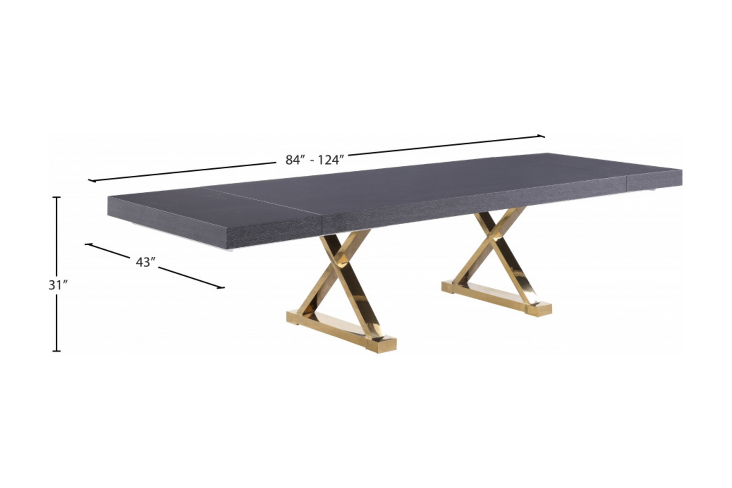 Excel Extendable 2 Leaf Dining Table SKU: 995-T