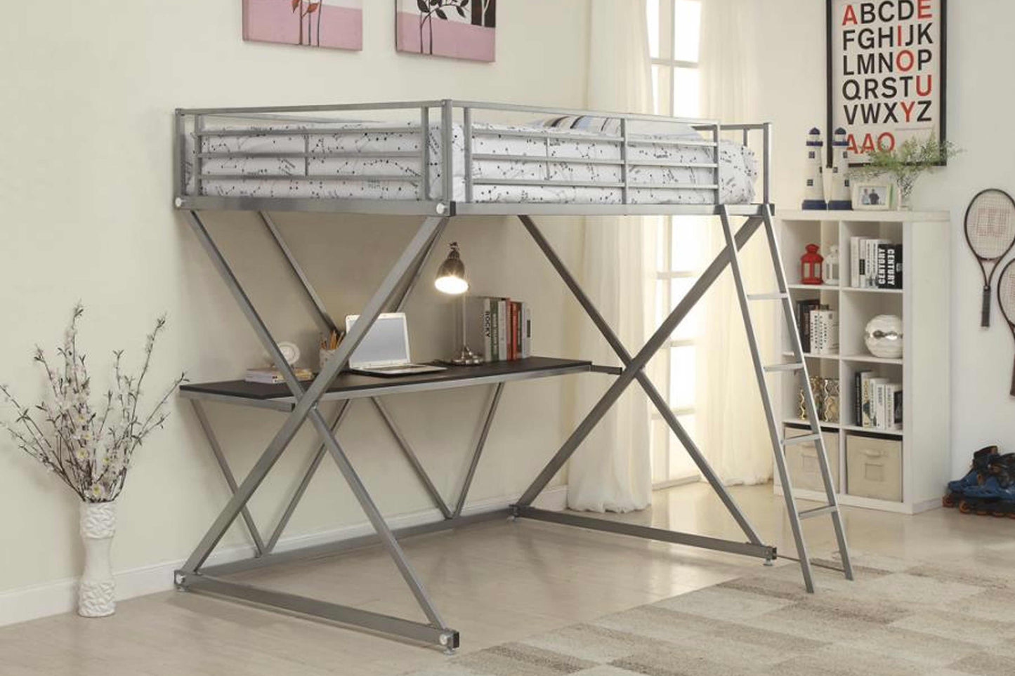 WORKSTATION LOFT BED MODEL 400034VI - Venini Furniture