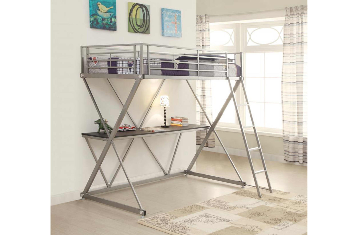 WORKSTATION LOFT BED MODEL 400034VI - Venini Furniture