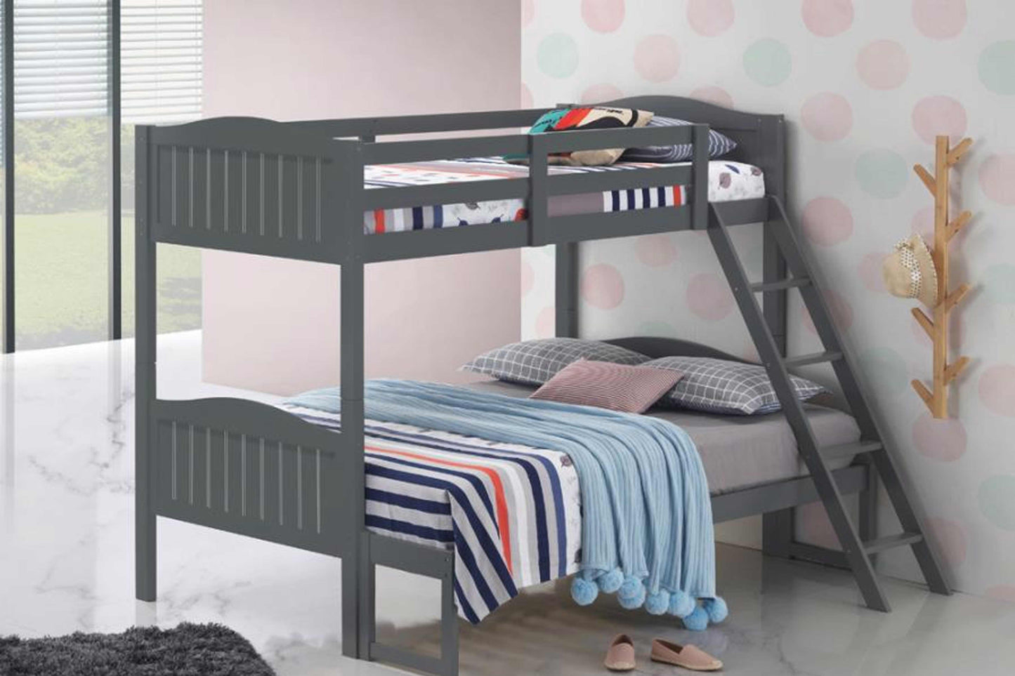 TWIN/FULL BUNK BED MODEL 405054 - Venini Furniture