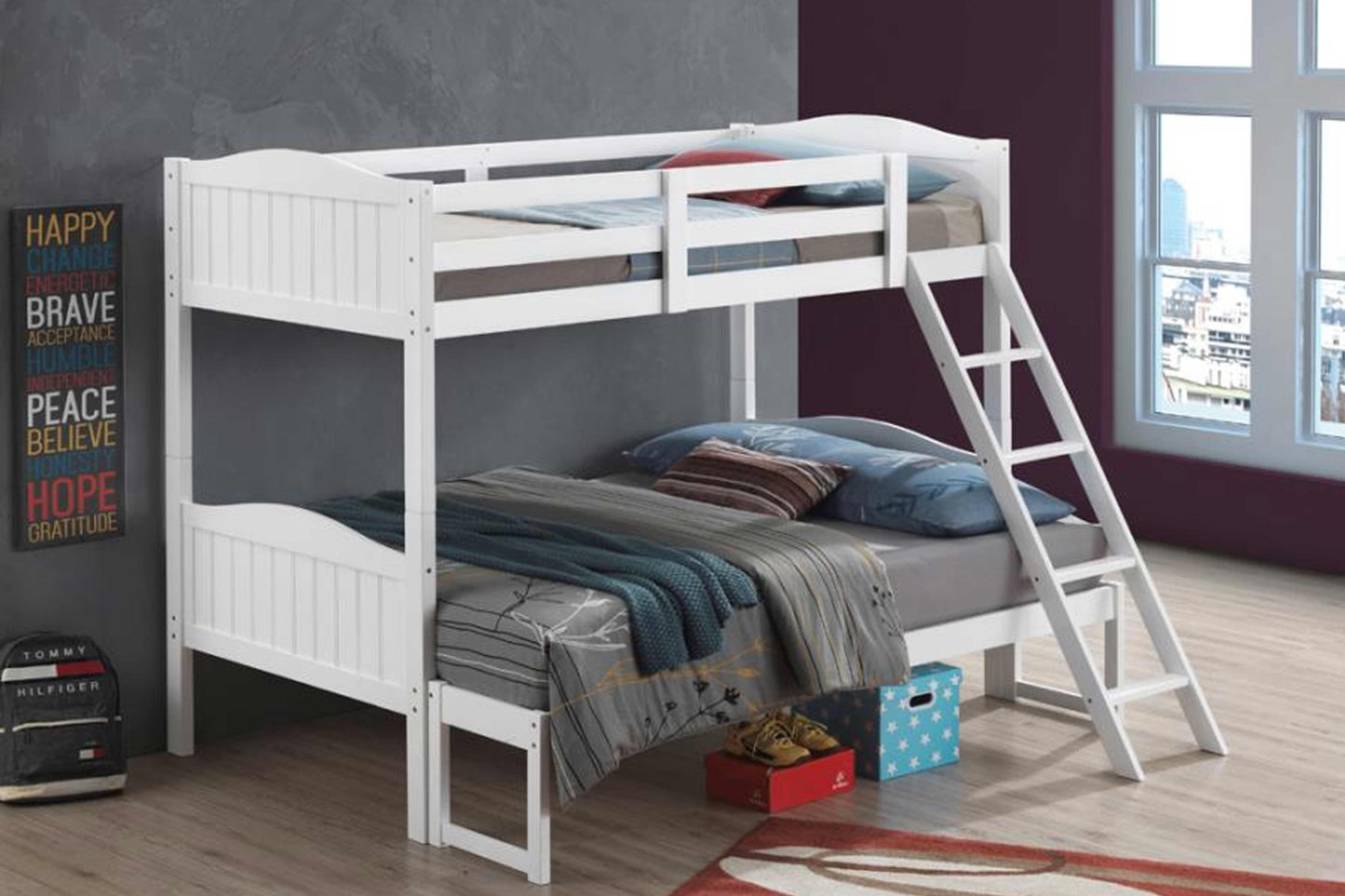 TWIN/FULL BUNK BED MODEL 405054 - Venini Furniture