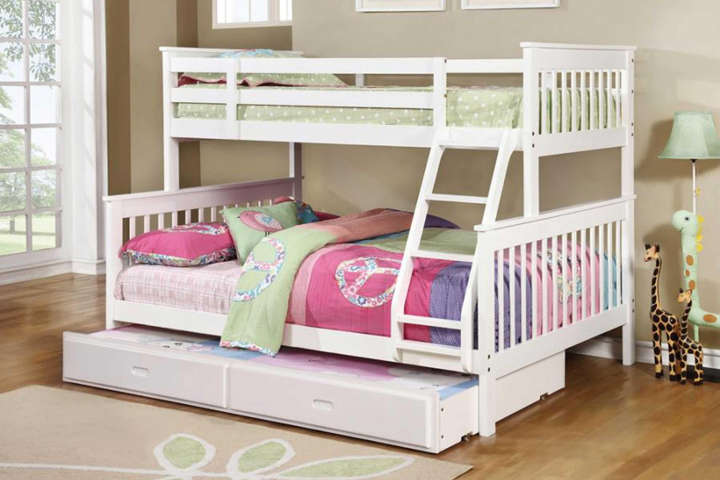 TWIN / FULL BUNK BED MODEL 460260 - Venini Furniture