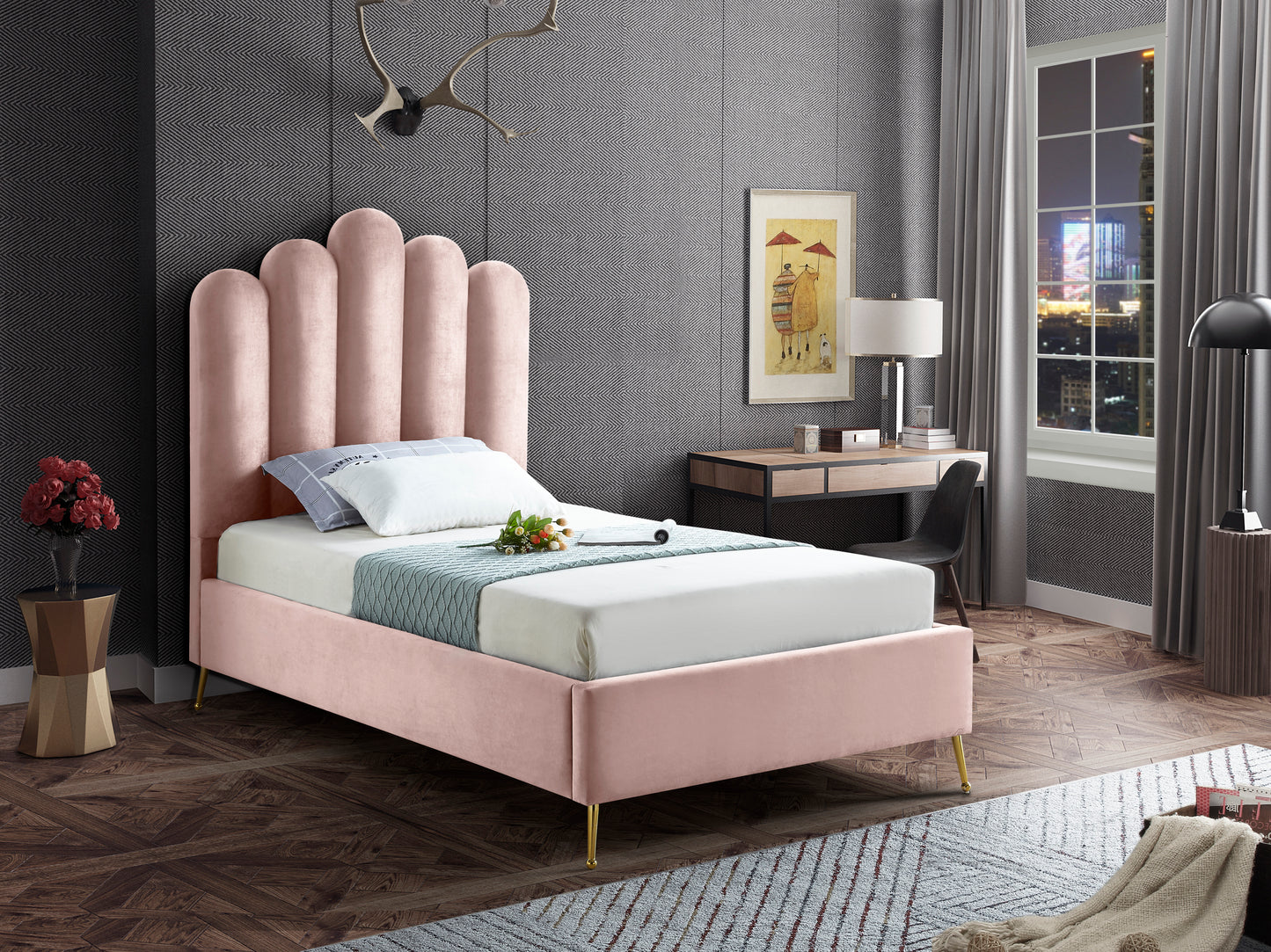 Lily Velvet Bed SKU: Lily