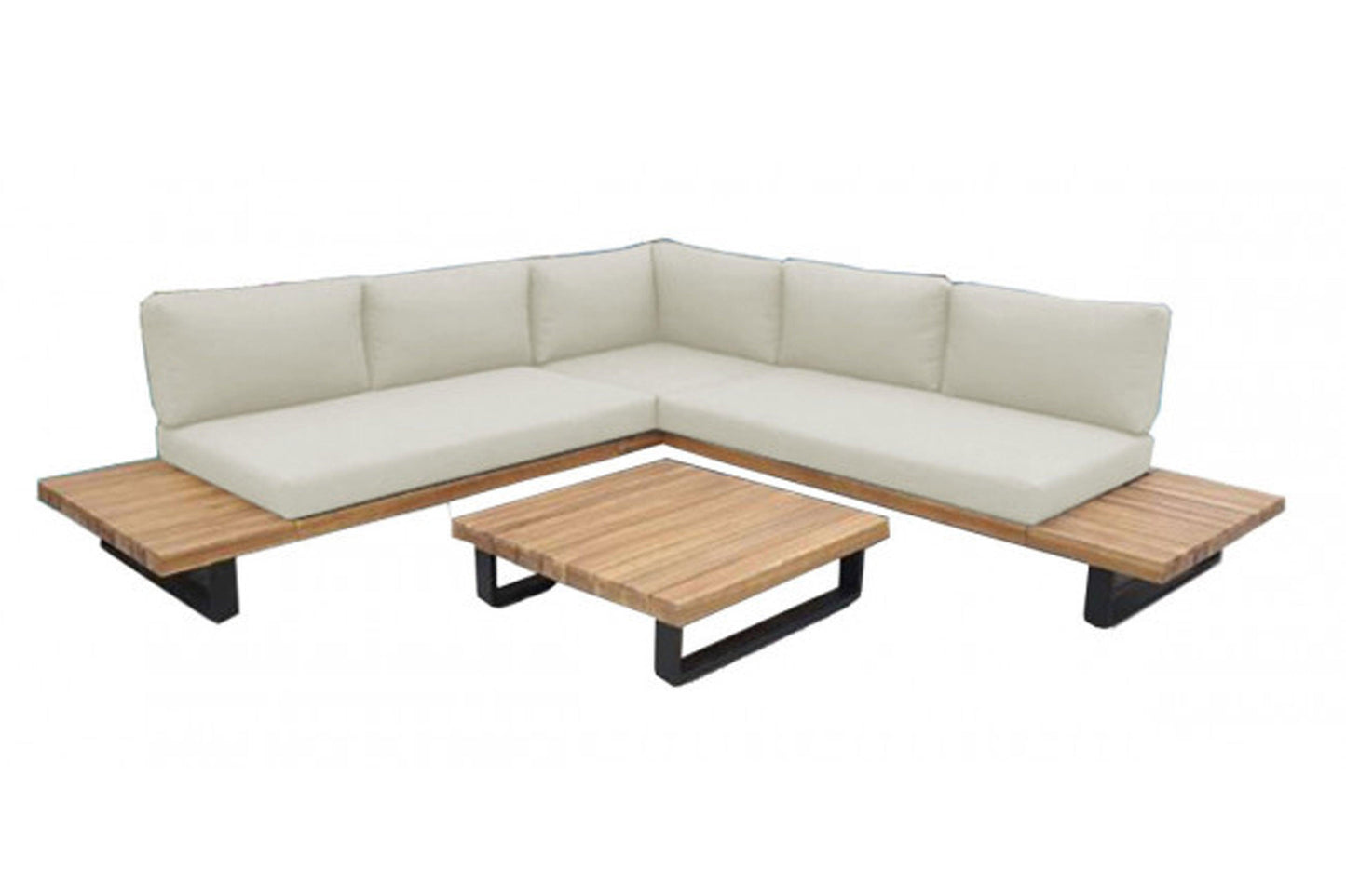 Highboune Cay 3 PC Sectional w/off-white cushions SKU: 519-1265-NAT - Venini Furniture 