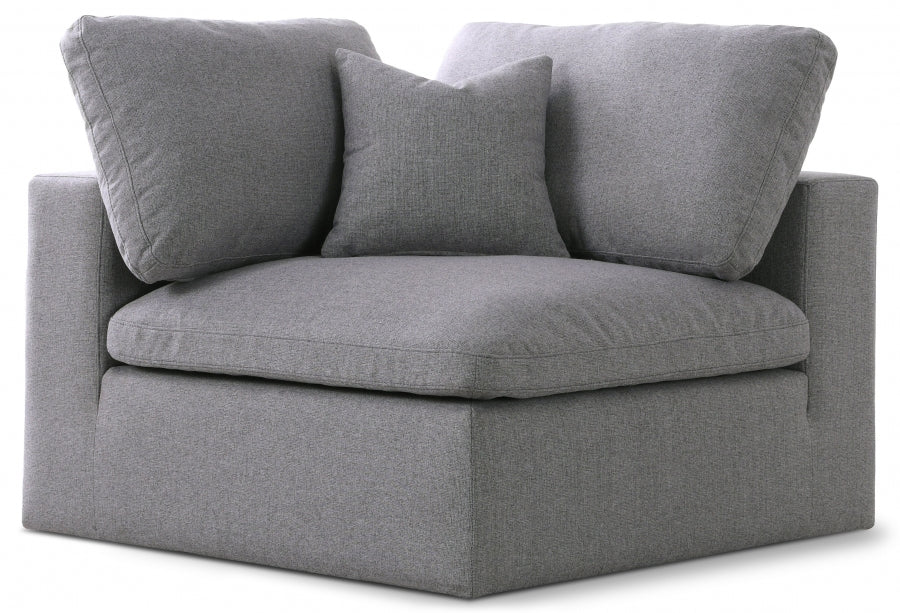 Serene Linen Textured Deluxe Modular Down Filled Cloud-Like Comfort Overstuffed Chair