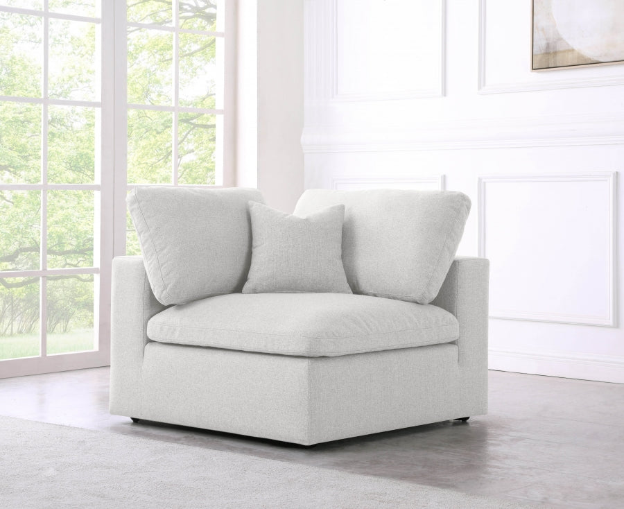 Serene Linen Textured Deluxe Modular Down Filled Cloud-Like Comfort Overstuffed Chair