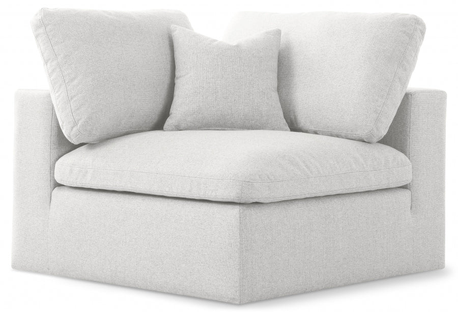 Serene Linen Textured Deluxe Modular Down Filled Cloud-Like Comfort Overstuffed Chair