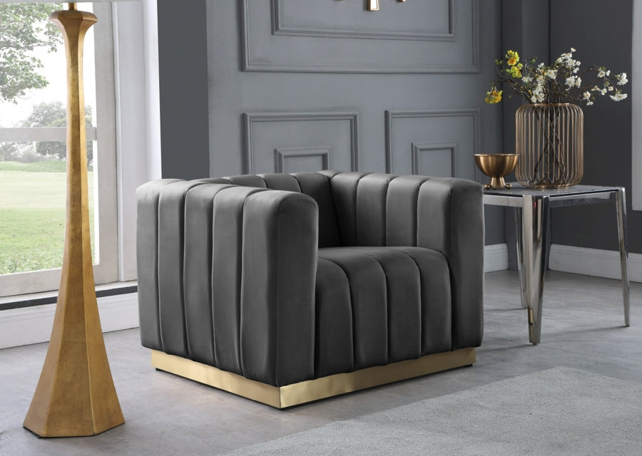 Marlon Velvet Chair SKU: 603-C