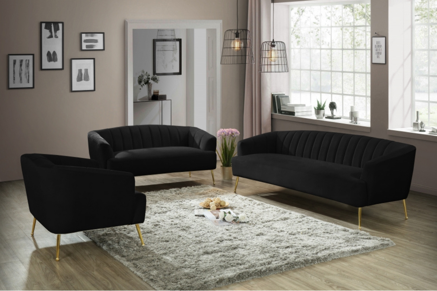 Tori Velvet Loveseat SKU: 657-L